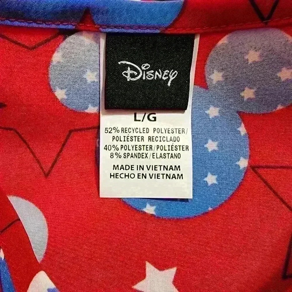 NWT Scrubstar WomensTop V-Neck Scrub Ultra Soft Size L, 3XL Disney Mickey - Picture 8 of 10